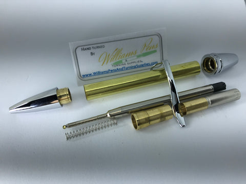 Chrome Polaris Twist Pen Kit - Williams Pens & Turning Supplies.