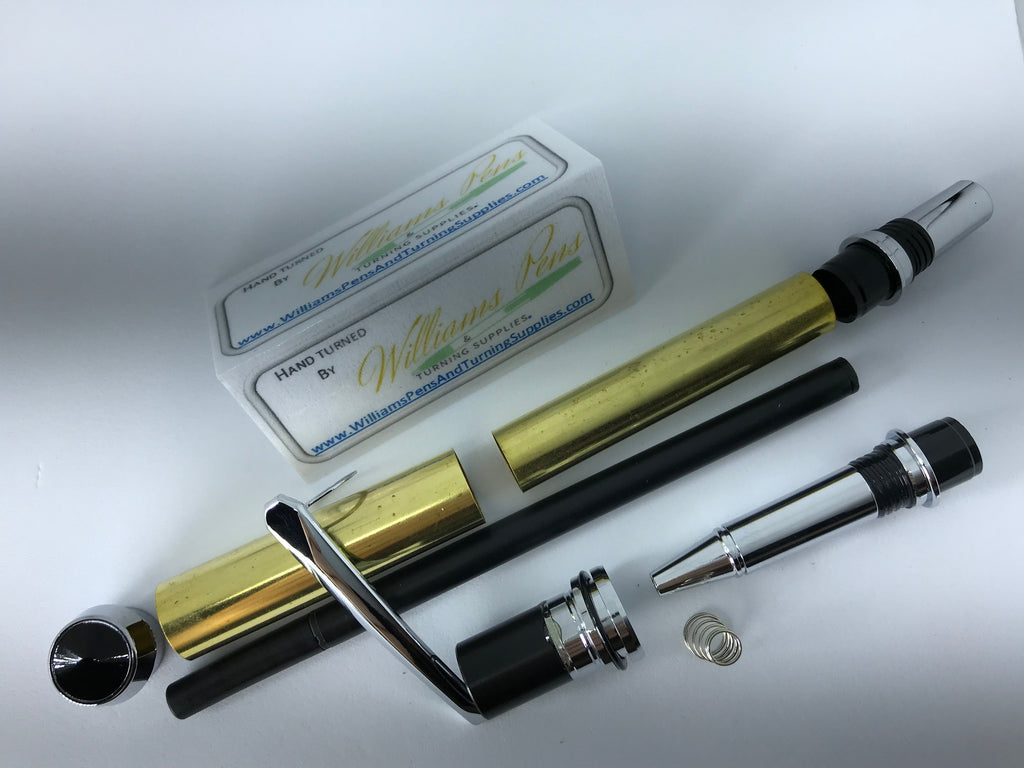 Chrome Upgraded Jr. Gentleman Pen Kit - Williams Pens & Turning Supplies.