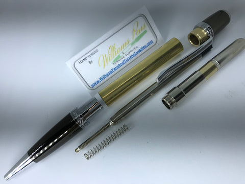 Chrome & Gun Metal Sierra Pen Kit - Williams Pens & Turning Supplies.
