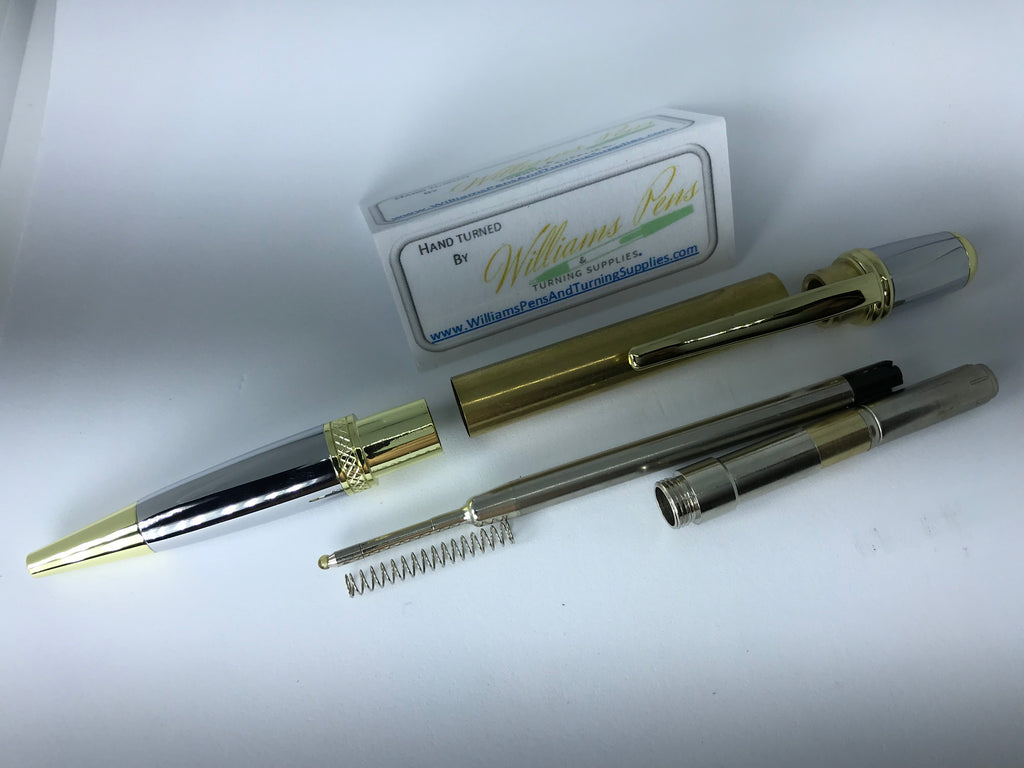 Gold & Chrome Sierra Pen Kit - Williams Pens & Turning Supplies.