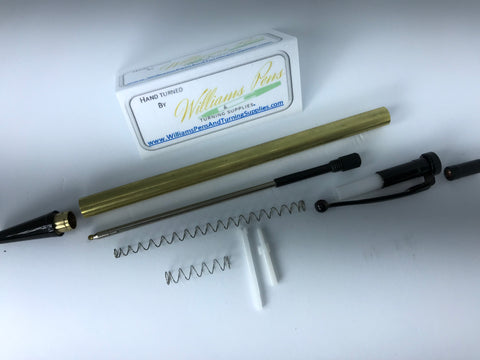 Black Chrome Miracle Click Pen Kit - Williams Pens & Turning Supplies.