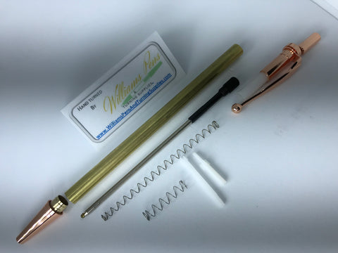 Copper Miracle Click Pen Kit - Williams Pens & Turning Supplies.