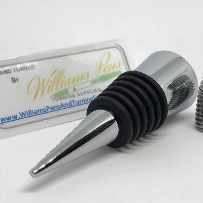 Chrome bottle stopper - Williams Pens & Turning Supplies.