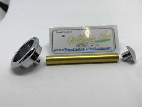 Chrome Shaving Brush Hardware Kits - Williams Pens & Turning Supplies.