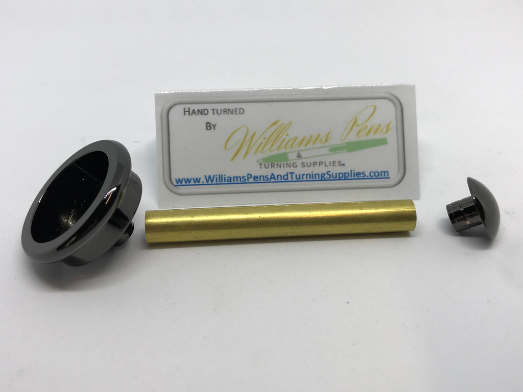 Gun Metal Shaving Brush Hardware Kits - Williams Pens & Turning Supplies.