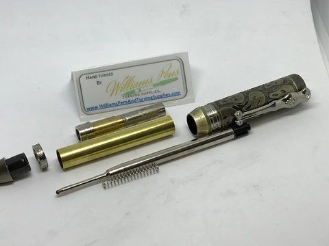 Antique Bronze & Antique Silver Polish Pirate Panic Pen Kits - Williams Pens & Turning Supplies.