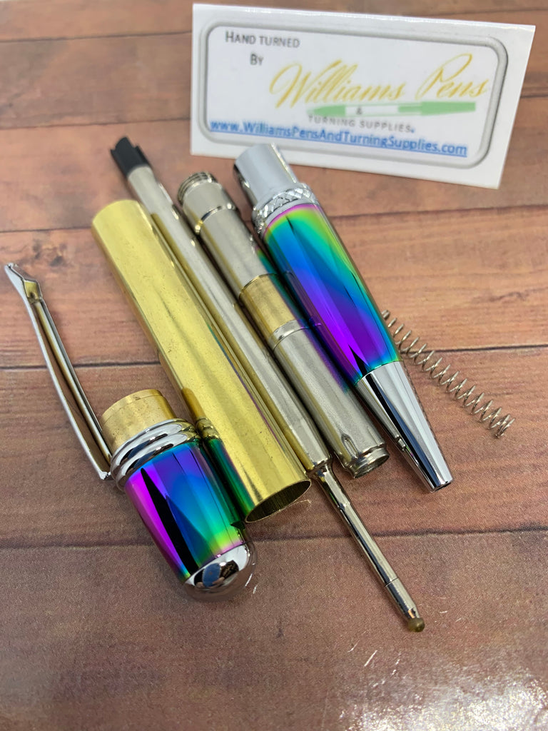 Chrome & Colourful Vacuum Plating Sierra Pen Kit - Williams Pens & Turning Supplies.