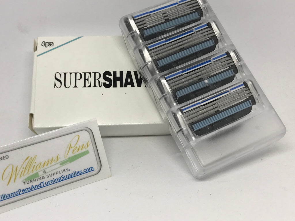 Razor blades for razor handle kit 4 pack (Mach 3 style) - Williams Pens & Turning Supplies.