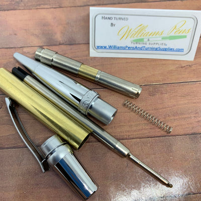 Satin Chrome & Chrome Elegant Beauty Sierra Pen Kit - Williams Pens & Turning Supplies.