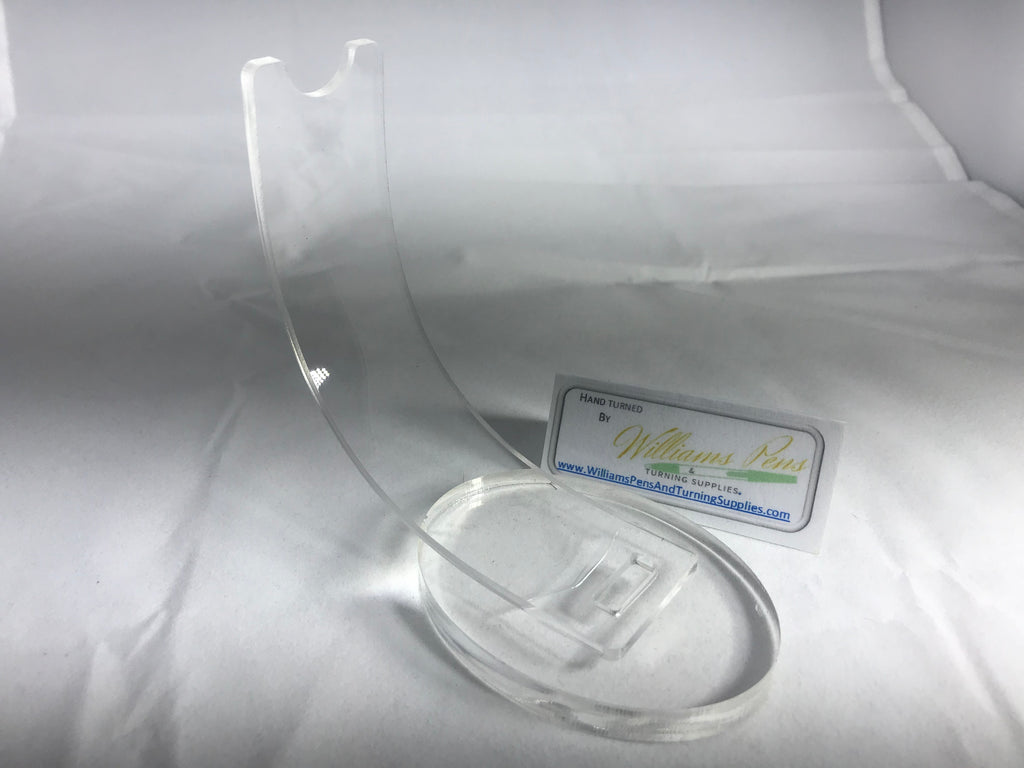 Single Acrylic Pen Display Stand Oval Base - Williams Pens & Turning Supplies.