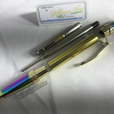 Gold + Colourful Vacuum Plating Elegant Beauty Sierra Pen Kits - Williams Pens & Turning Supplies.