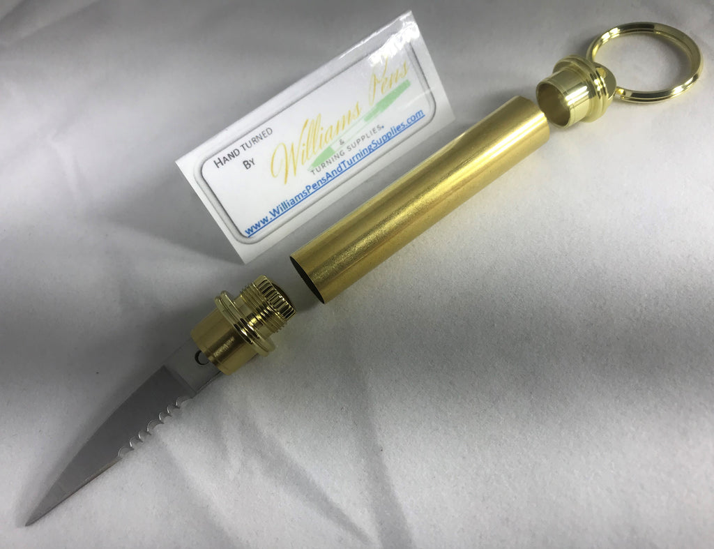 Gold Compact Keychain Knife Kit - Williams Pens & Turning Supplies.