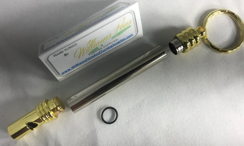 Gold Whistle/Secret Compartment Key Chain Kit - Williams Pens & Turning Supplies.