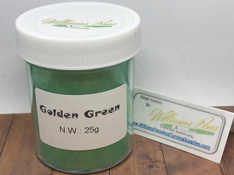 Mica Pigment 1# Golden green - Williams Pens & Turning Supplies.