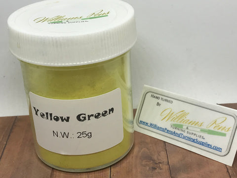 Mica Pigment 28# Yellow Green - Williams Pens & Turning Supplies.