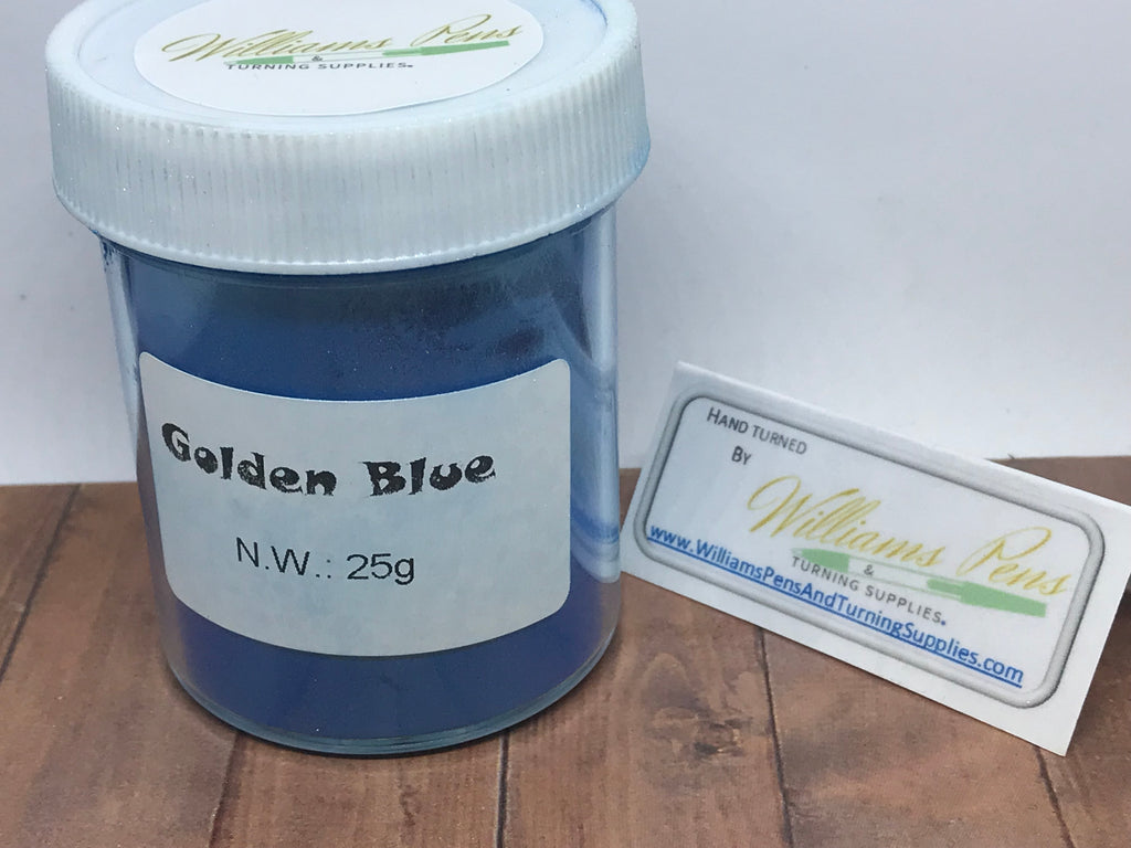 Mica Pigment 44# Golden Blue - Williams Pens & Turning Supplies.