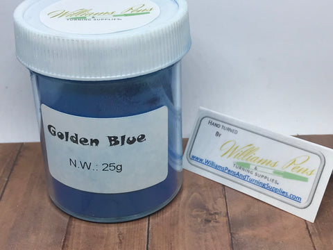 Mica Pigment 44# Golden Blue - Williams Pens & Turning Supplies.