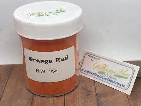 Mica Pigment 47# Orange Red - Williams Pens & Turning Supplies.