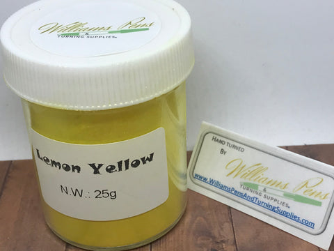 Mica Pigment 51# Lemon Yellow - Williams Pens & Turning Supplies.