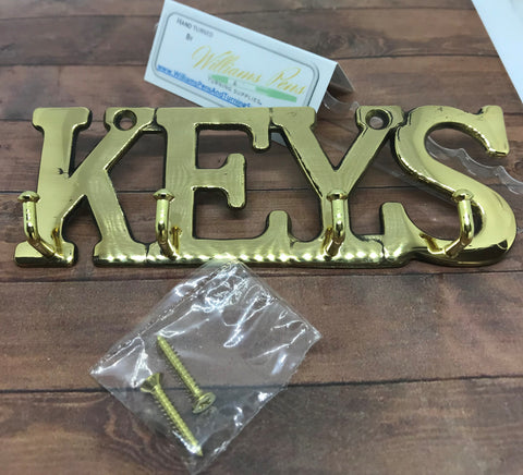"Keys" Hangers Brass - Williams Pens & Turning Supplies.