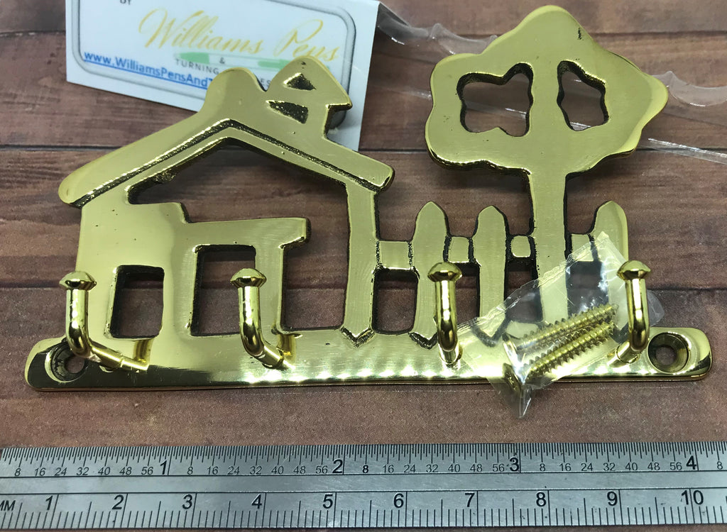 "House" Key Hangers Brass - Williams Pens & Turning Supplies.