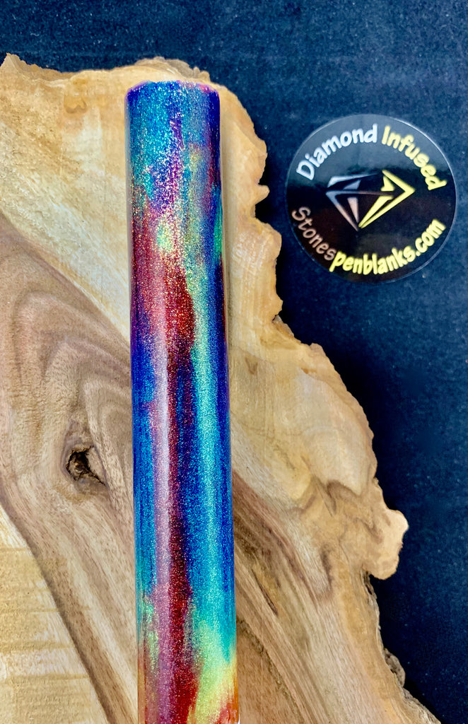 Rainbow Dash Diamond Acrylic Pen Blank Round