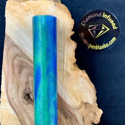 Aqua Blue & Green Diamond Blank Round