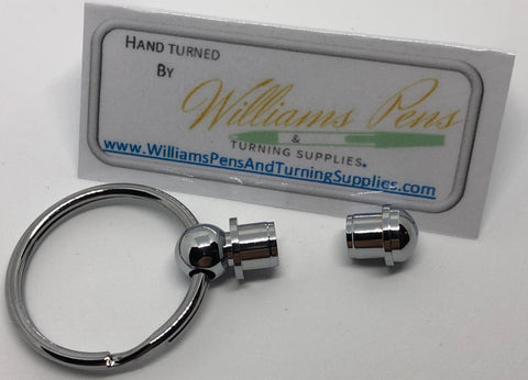 Chrome Key Ring Kit - Williams Pens & Turning Supplies.