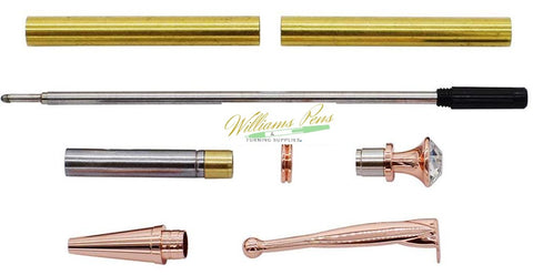 Copper Fancy Lady Pen Kits - Williams Pens & Turning Supplies.