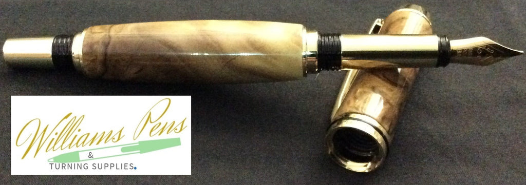 Gold Upgraded I Fountain Jr. Gentleman Pen Kit - Williams Pens & Turning Supplies.