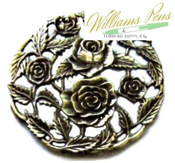 Pot Pourri Lid Pewter Roses and Rose Buds