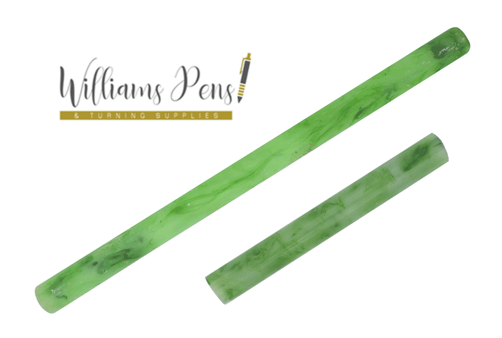 Emerald Green with Pearl Resin Pen Rod Blanks Size: 18mm x 300mm