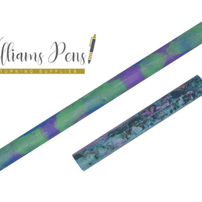 Green, Purple & Blue Resin Pen Rod Blanks Size: 18mm x 300mm