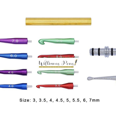 Chrome with Colourful Crochet Hook Kit Project Sets
