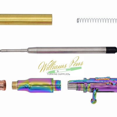 Colourful Vacuum Oil Slick Rifle Bolt Action Pen Kits