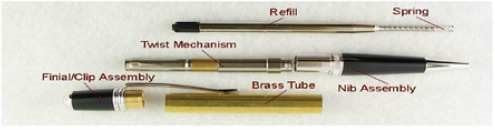 Chrome & Black Chrome Sierra Pen Kit - Williams Pens & Turning Supplies.
