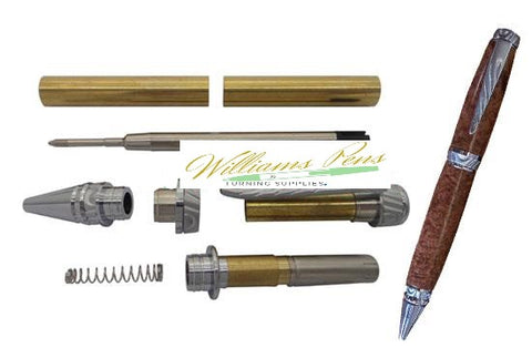 Satin Chrome Ultra Cigar Pen Kit - Williams Pens & Turning Supplies.
