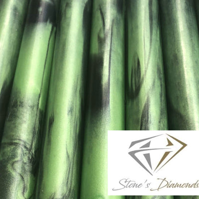Green Mamba Diamond Infused Acrylic Pen Blank