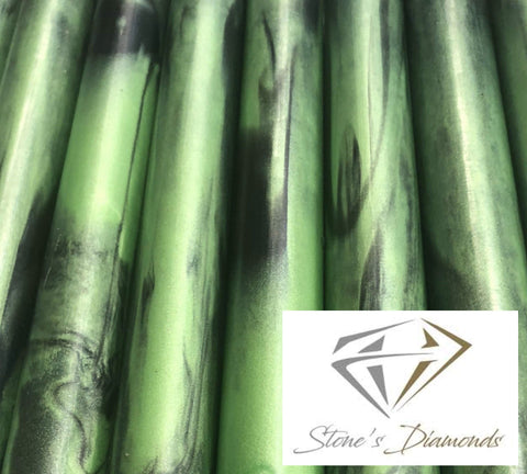 Green Mamba Diamond Infused Acrylic Pen Blank