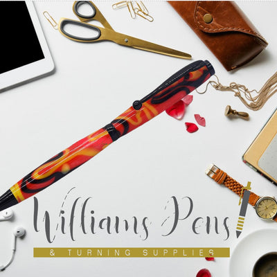 Fancy Pen Kit Black Chrome - Williams Pens & Turning Supplies.