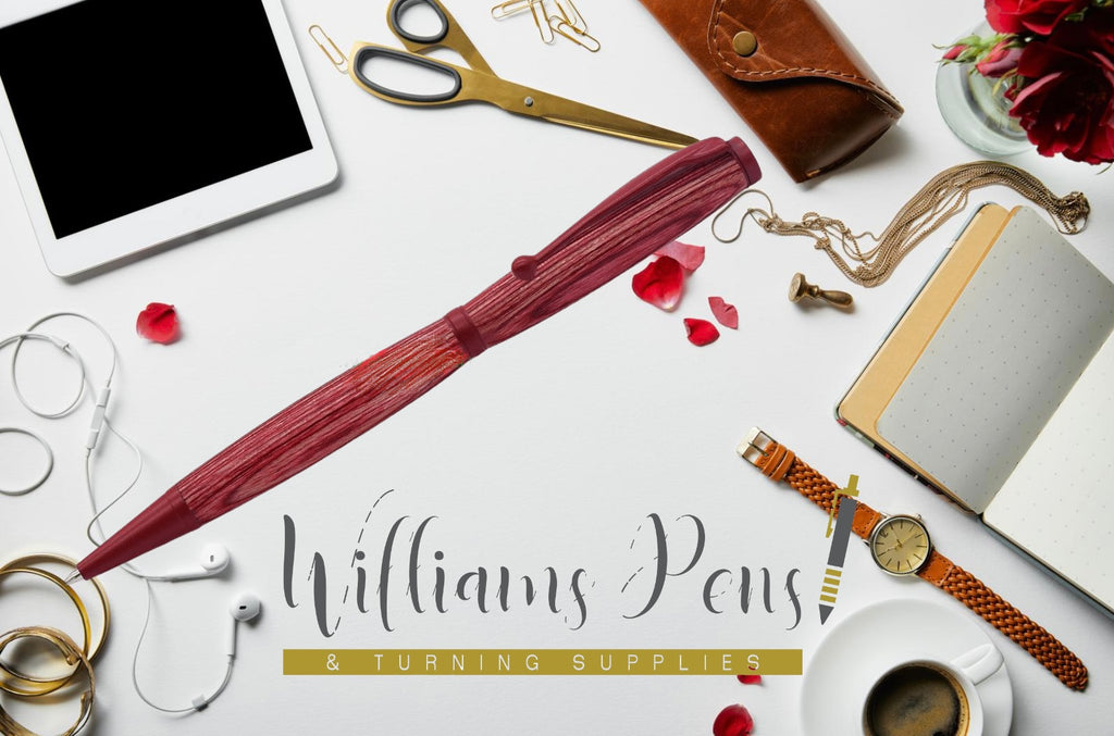 Fancy Pen Kit Red Enamel - Williams Pens & Turning Supplies.